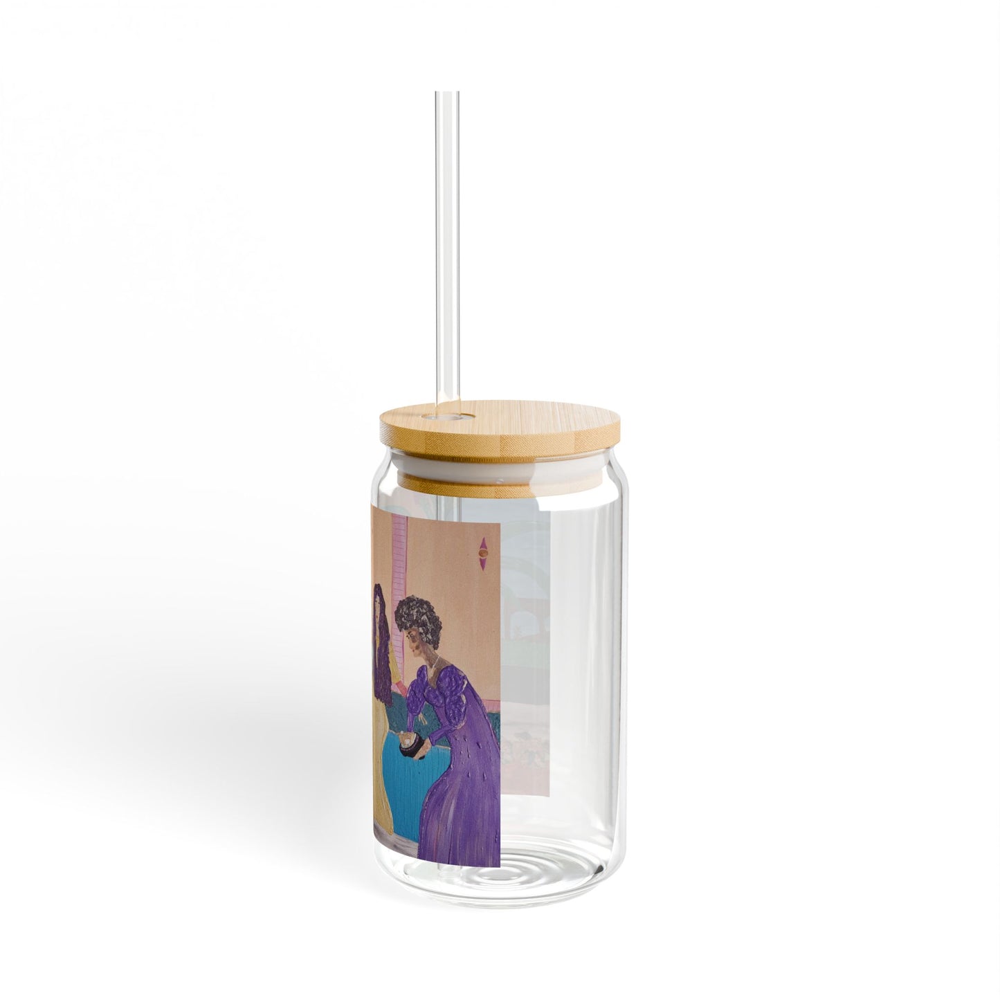 Tea in Olympus | 16oz Art Sipper Glass | Hecate, Persephone & Nyx