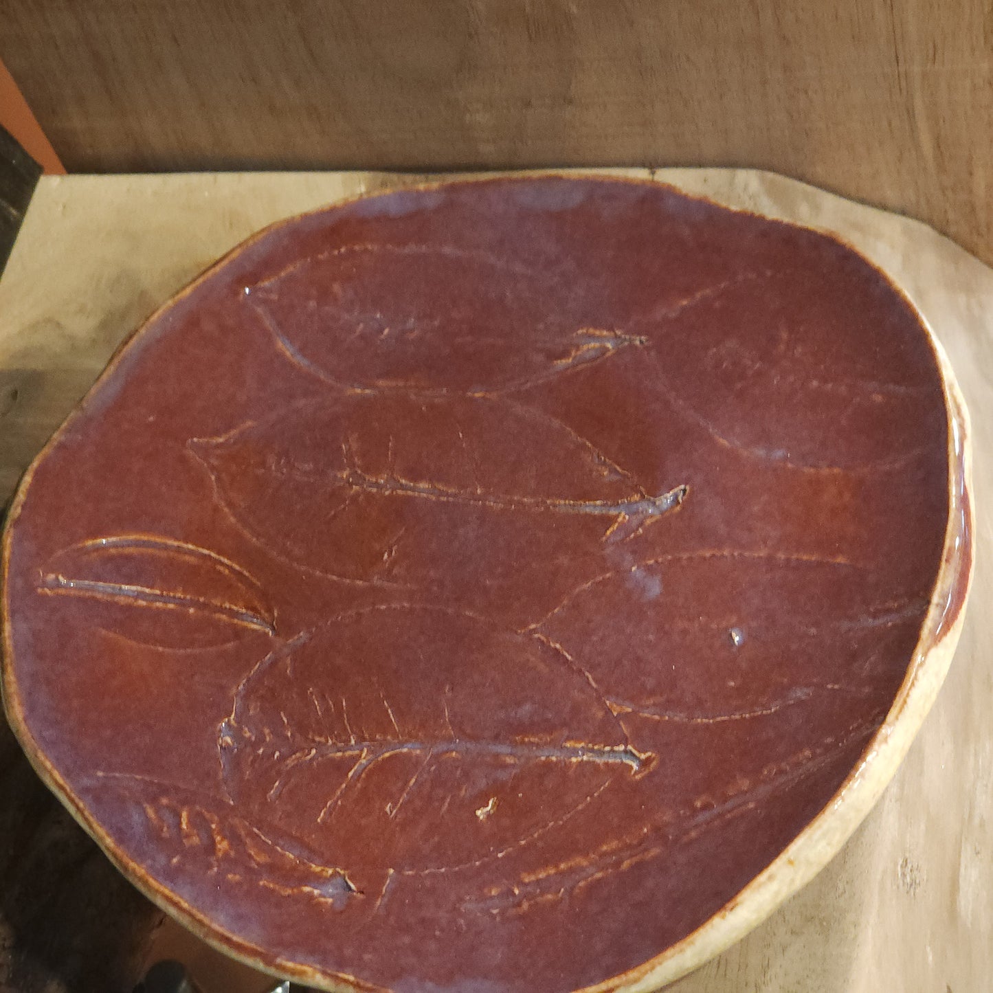 Small Red Leaf Plate