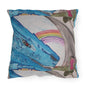 Dragon & Rainbow Outdoor Pillow — Fantasy Garden Decorative Accent