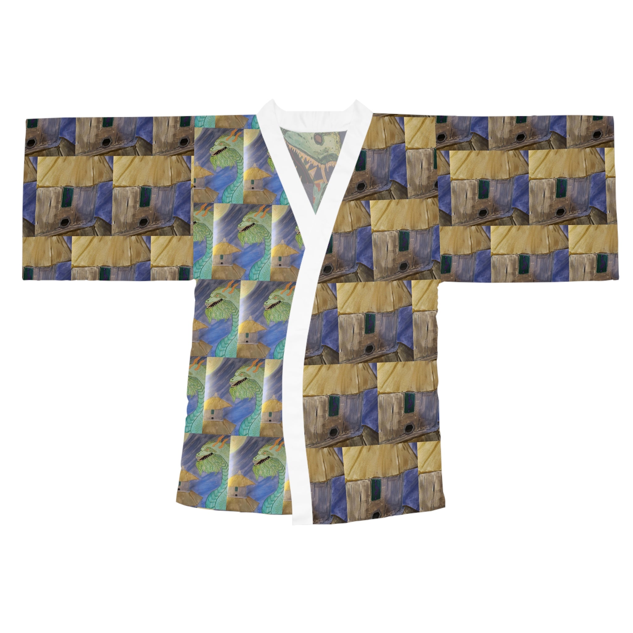 Airy | Dragon Temple Guardian Series | Lightweight Kimono Robe | Wearable Art