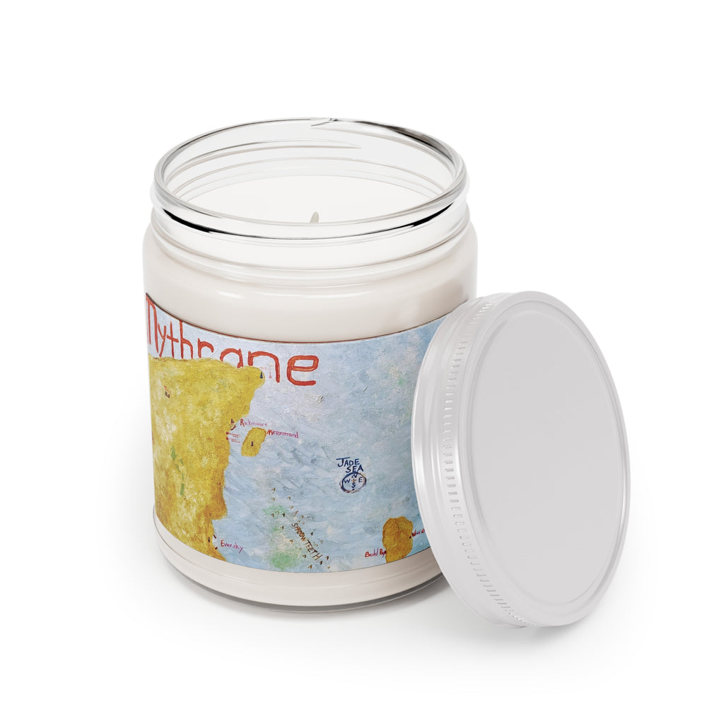 9oz Scented Soy Candle — Coastal Map Art Label (White Lid)