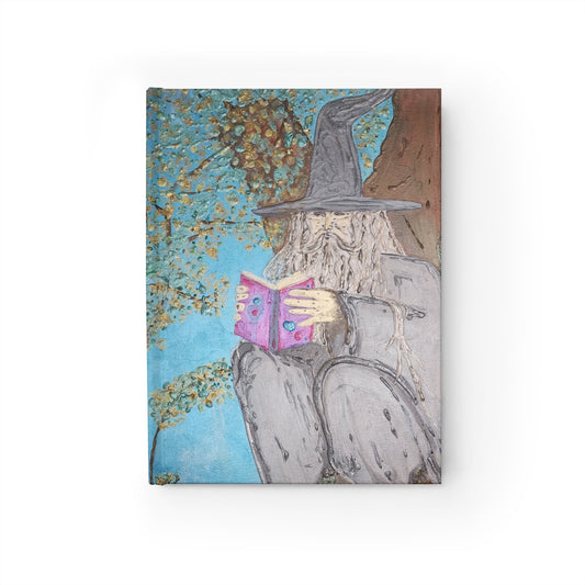 Small Blank Journal | 5" × 7" | Matte Cover: Wizard in the Woods