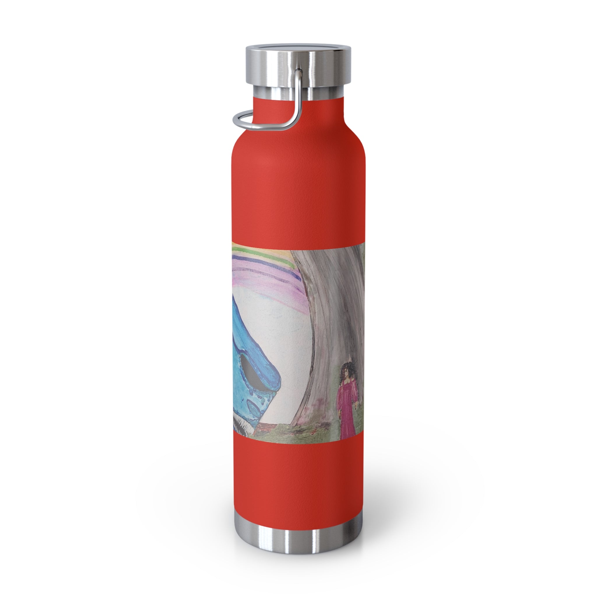 Rainbow Dragon and the Lady — 22oz Insulated Water Bottle | Copper-Lined Stainless Steel