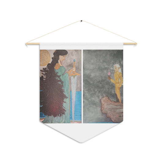 The King and His Lady | Wall Pennant | Juy & Amry | Story-Inspired Textile Art