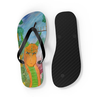 The Swift Dragon Flip Flops — Colorful Fantasy Beach Sandals