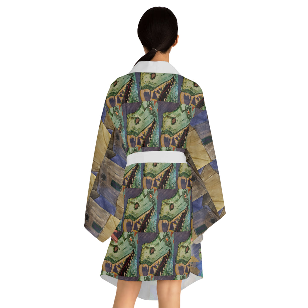 Airy | Dragon Temple Guardian Series | Lightweight Kimono Robe | Wearable Art