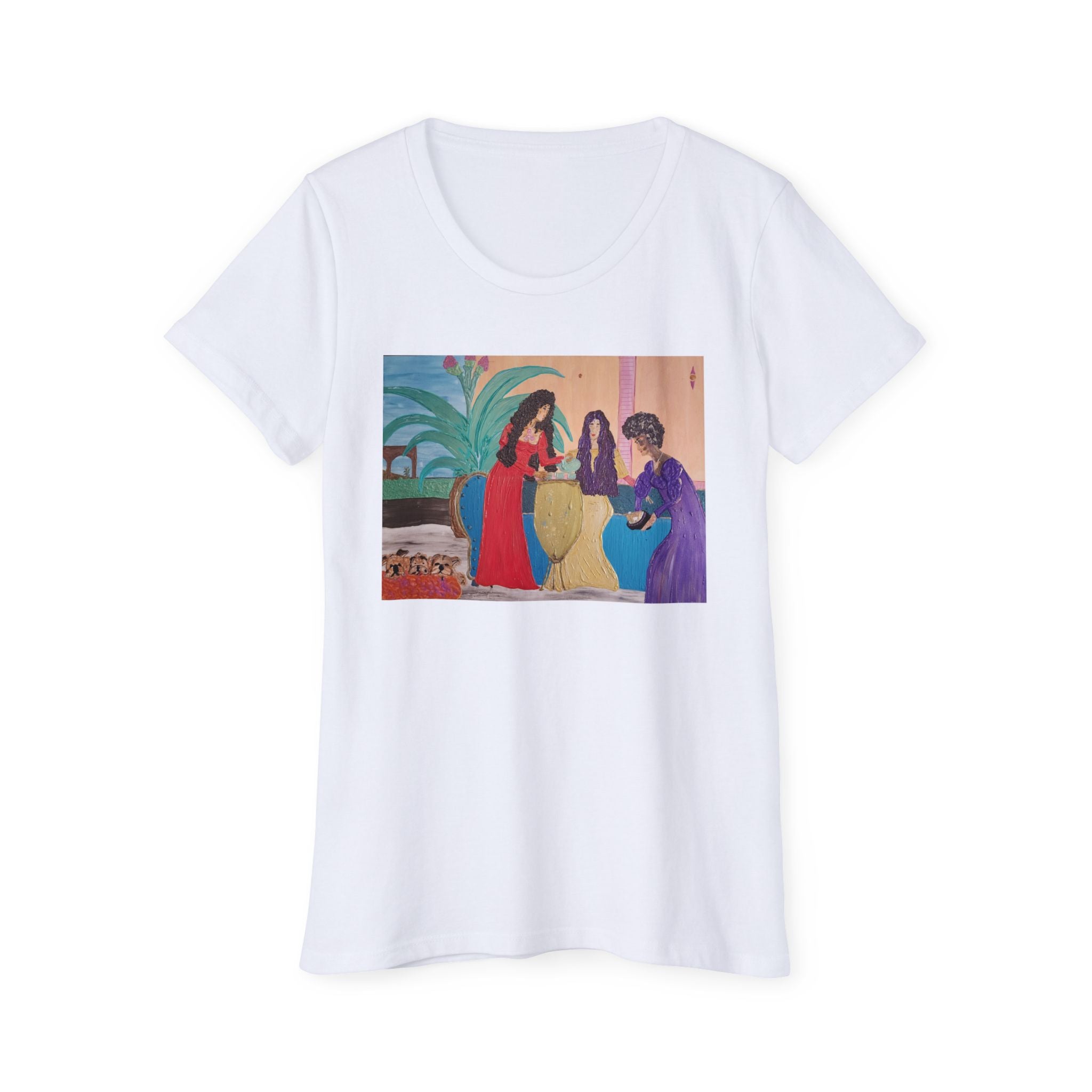Tea in Olympus - Organic Cotton T-Shirt | Hecate, Persephone & Nyx