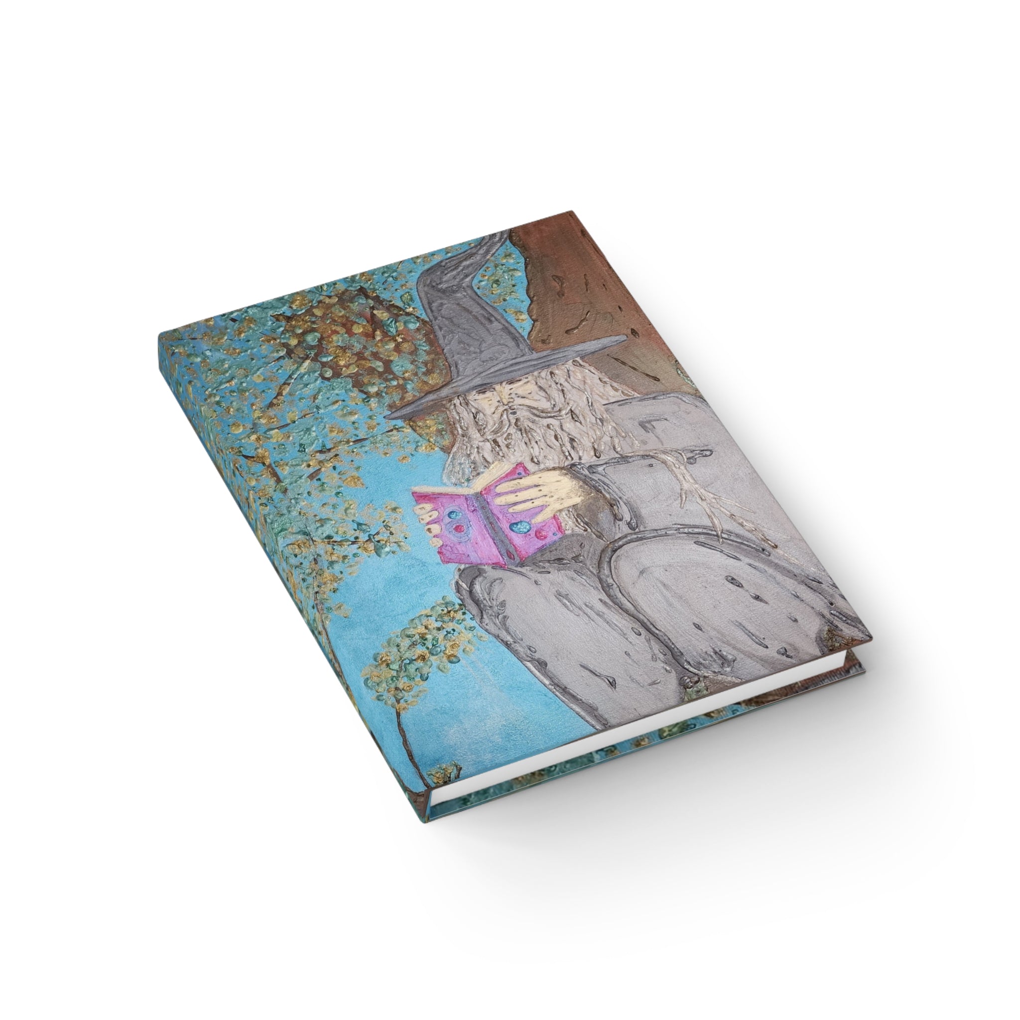 Small Blank Journal | 5" × 7" | Matte Cover: Wizard in the Woods