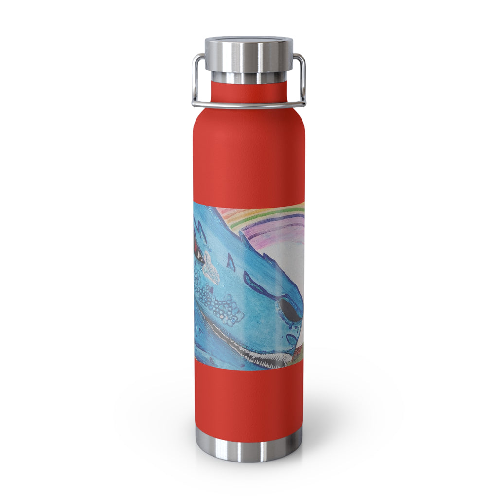 Rainbow Dragon and the Lady — 22oz Insulated Water Bottle | Copper-Lined Stainless Steel