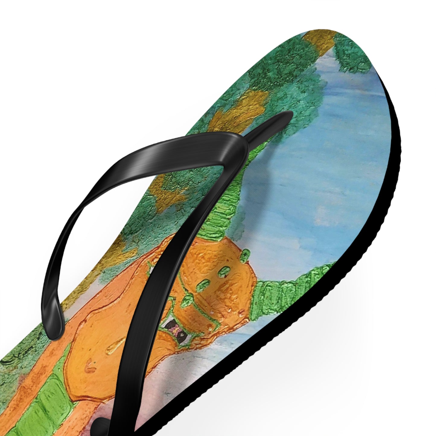 Men's Sized Swift Dragon Flip Flops — Colorful Fantasy Beach Sandals