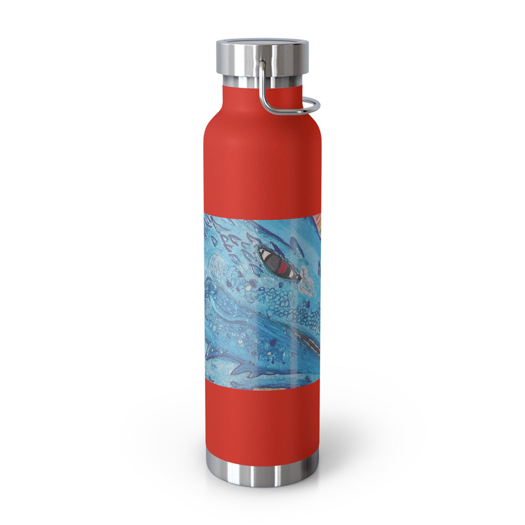 Rainbow Dragon and the Lady — 22oz Insulated Water Bottle | Copper-Lined Stainless Steel