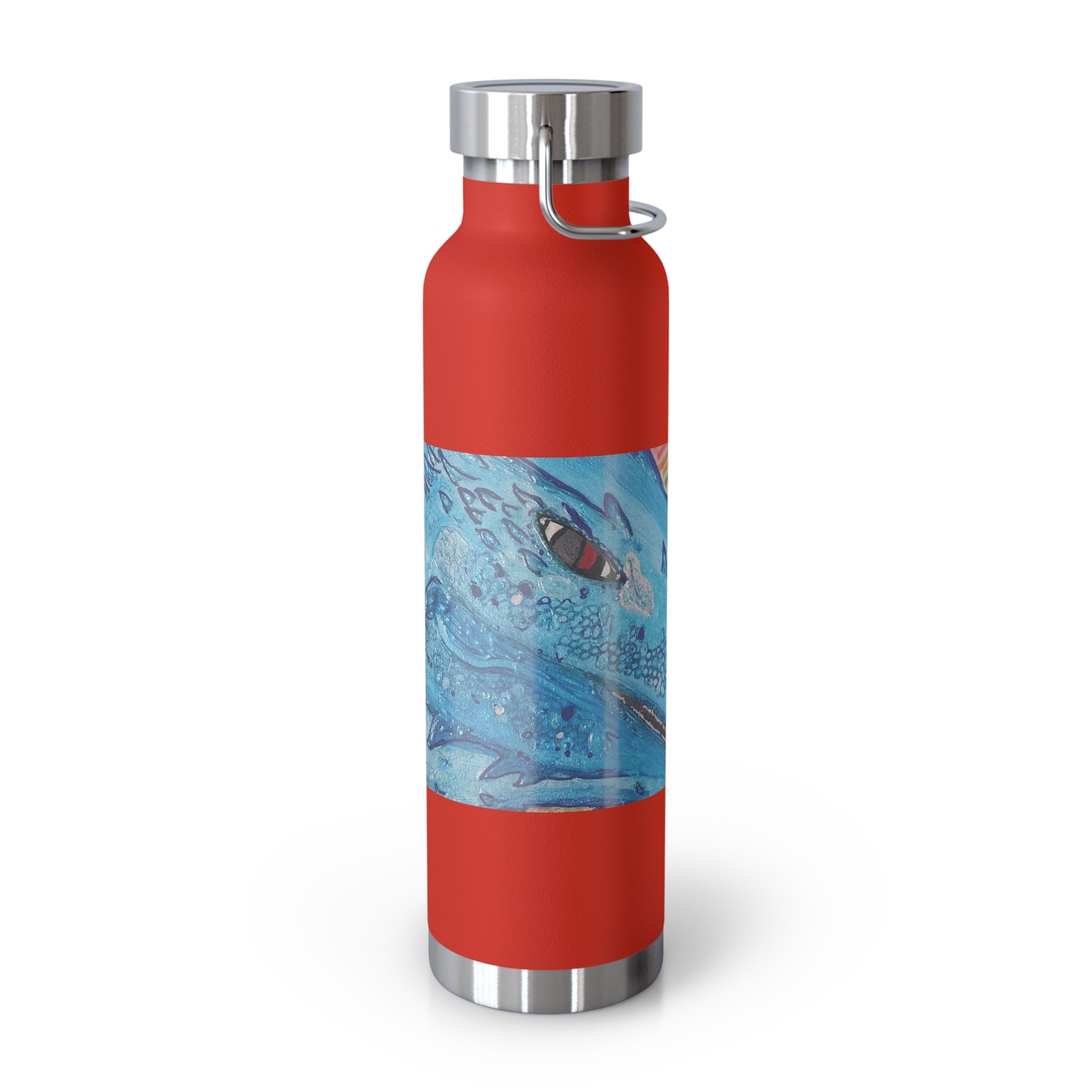 Rainbow Dragon and the Lady — 22oz Insulated Water Bottle | Copper-Lined Stainless Steel