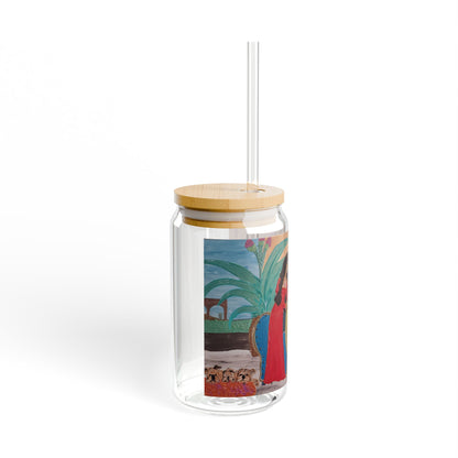 Tea in Olympus | 16oz Art Sipper Glass | Hecate, Persephone & Nyx