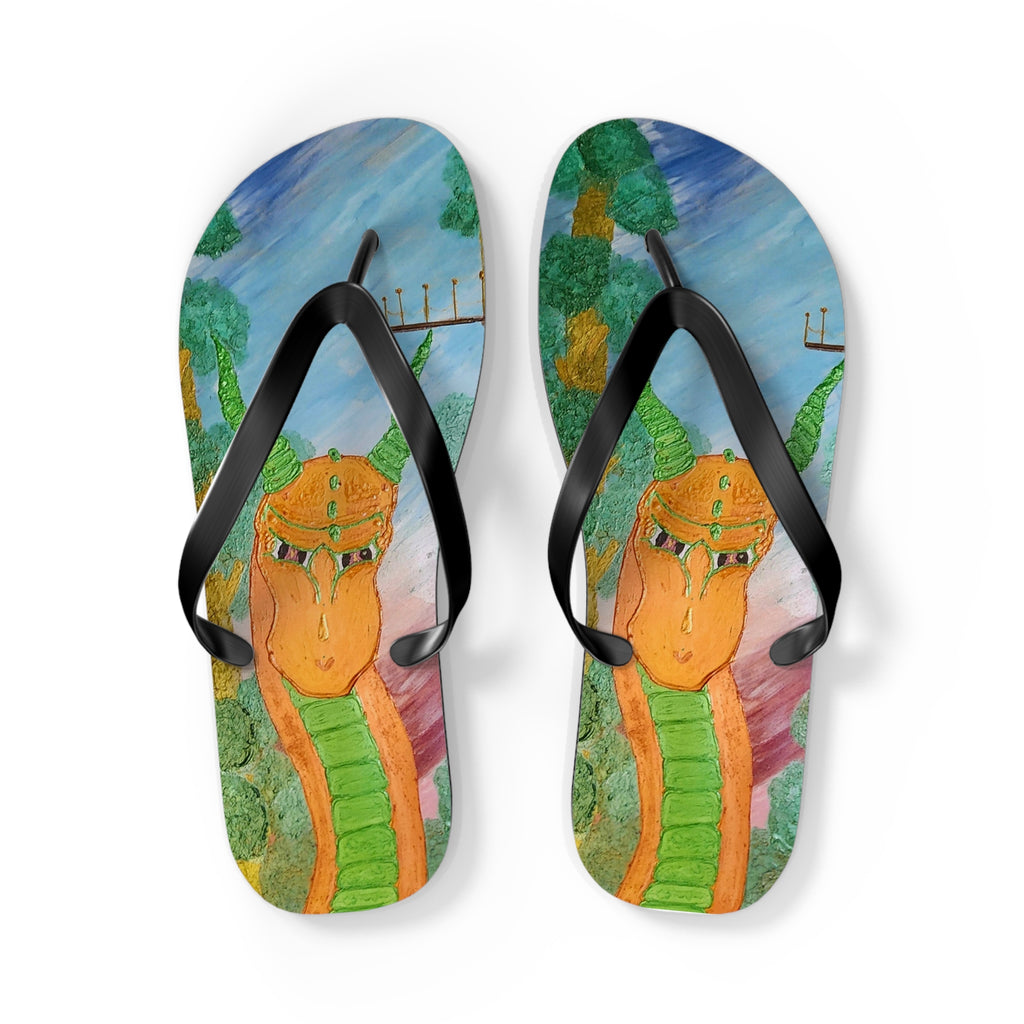 The Swift Dragon Flip Flops — Colorful Fantasy Beach Sandals