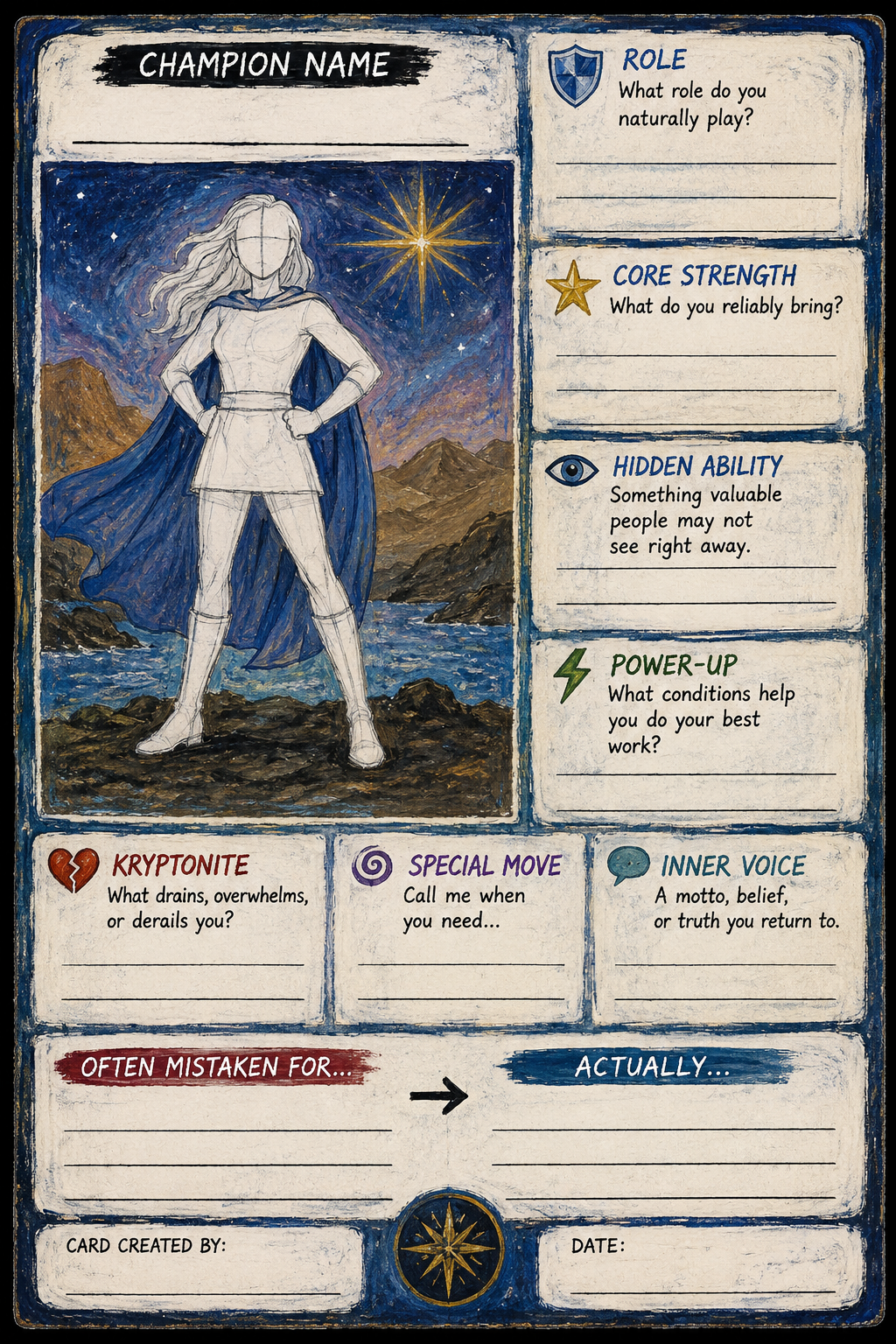Main Character Energy: Your Strengths. Your Story. Your Card.