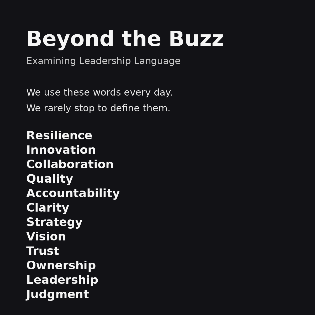 💬 BEYOND THE BUZZ: Leadership Conversations