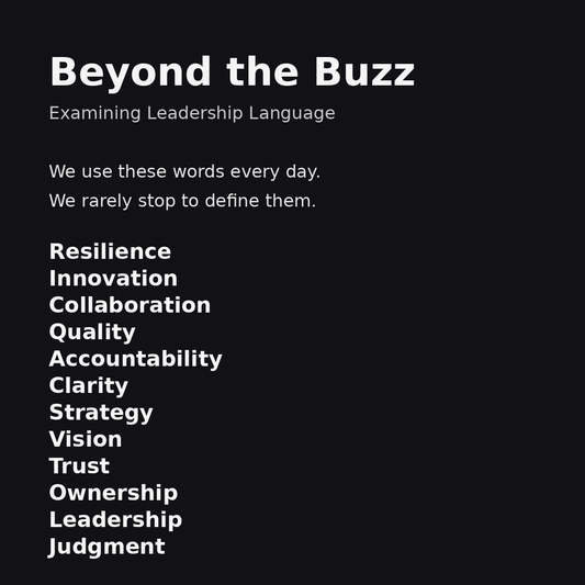 💬 BEYOND THE BUZZ: Leadership Conversations